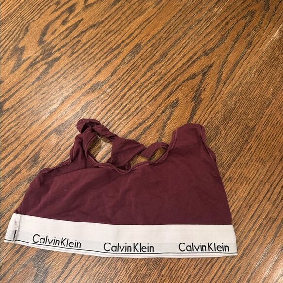 maroon calvin Klein racerback bra - Picture 1 of 2